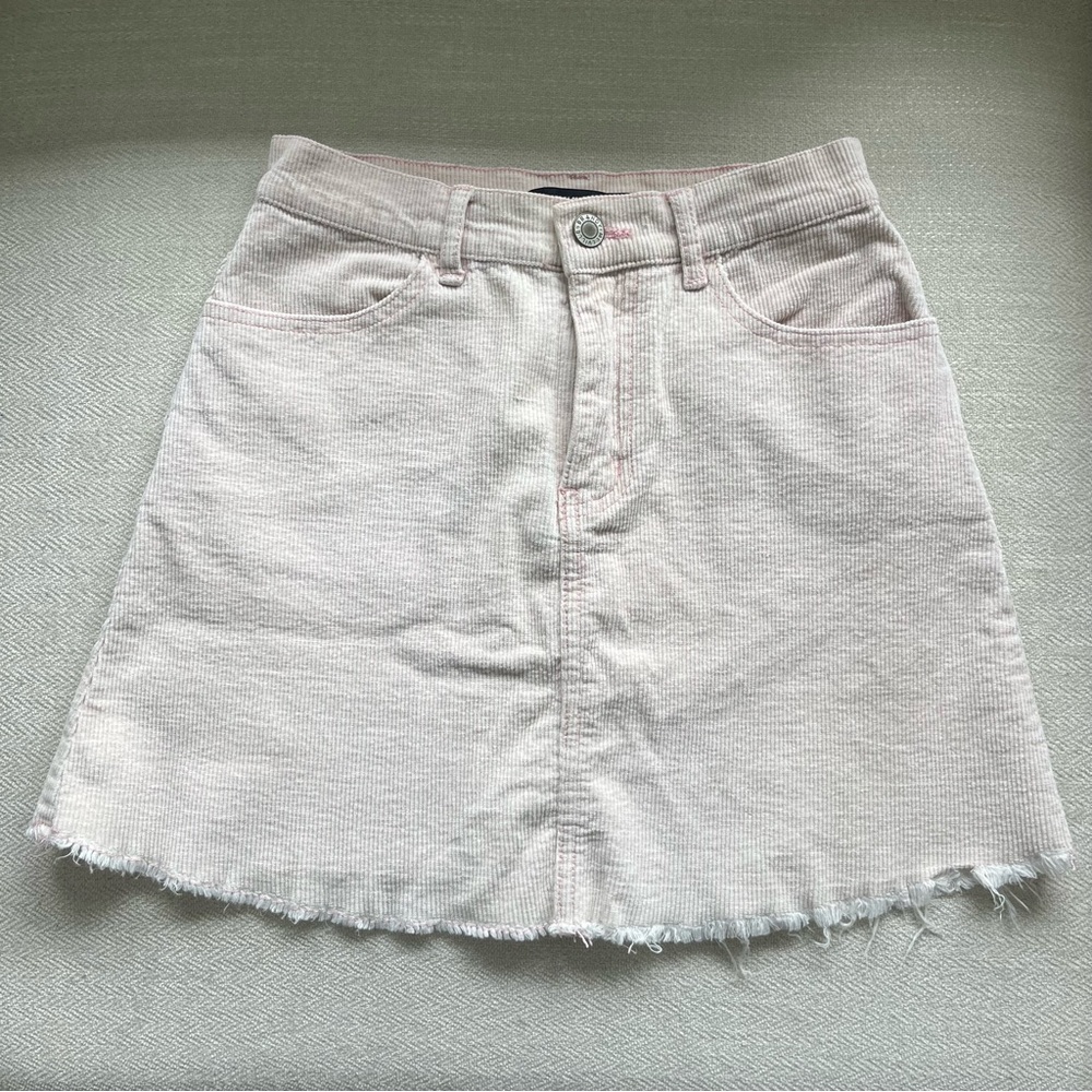 Brandy Melville Baby Pink Corduroy Skirt